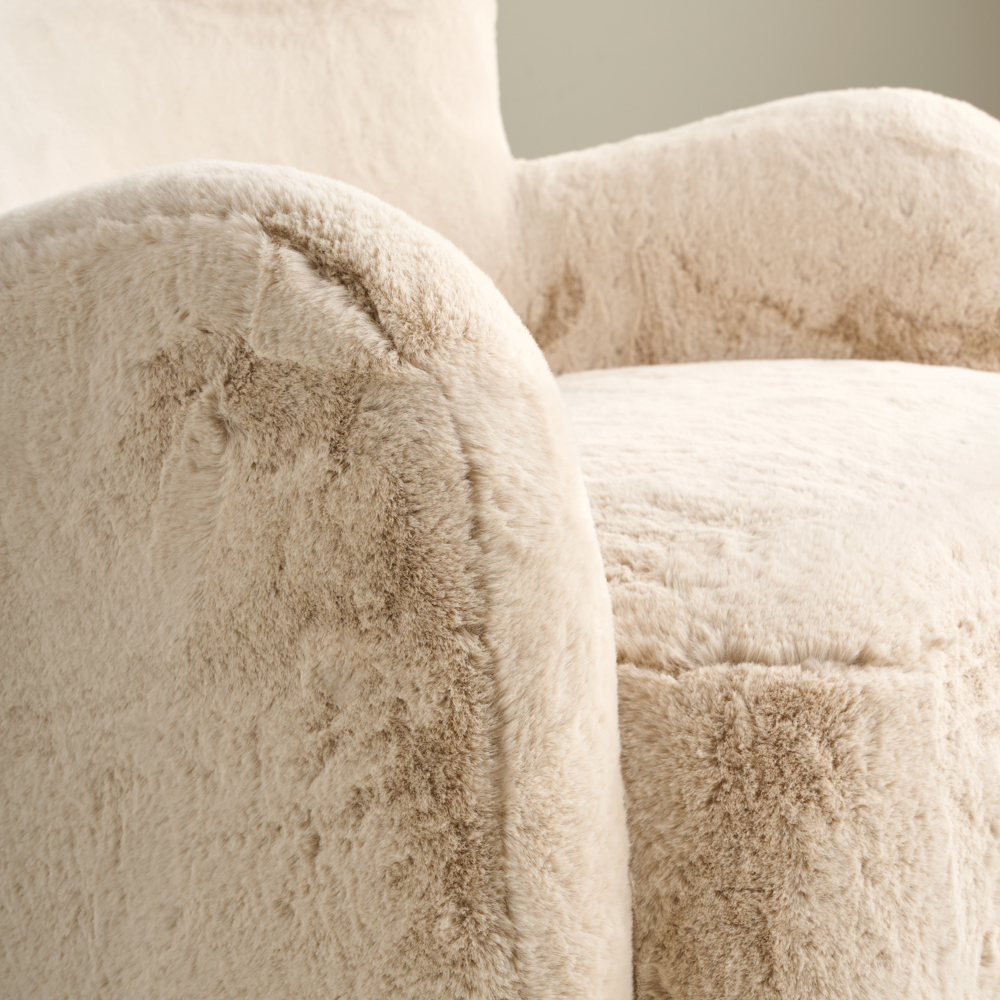 Faye Wingback Chair, Natural